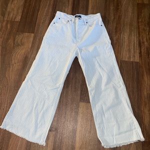 Abercrombie & Fitch Striped High Waisted Denim